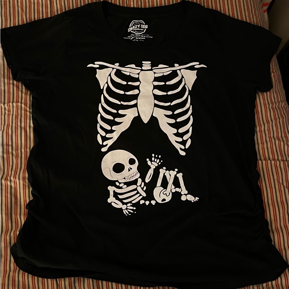 skeleton chest shirt, new never worn, 100% cotton